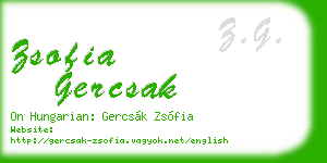 zsofia gercsak business card