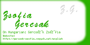 zsofia gercsak business card